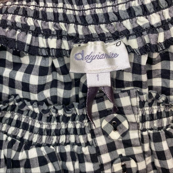 Black and white checked gingham Dynamite dress with retro tag, size 1 mi… - Picture 3 of 4